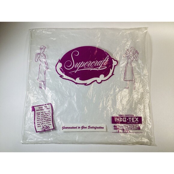 Vintage Ladies Slip Packaging Supercraft 1960s Plastic Bag ONLY 12”X10” - Picture 3 of 3
